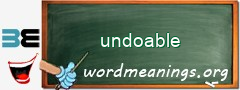 WordMeaning blackboard for undoable